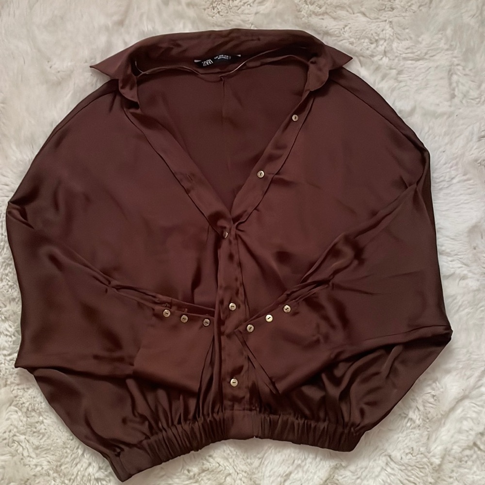 Zara Satin Effect Top